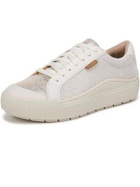 Dr. Scholl's Shoes Women's Time Off Sneaker - Off White/Gold Smooth - 8 Regular